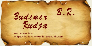 Budimir Rudja vizit kartica